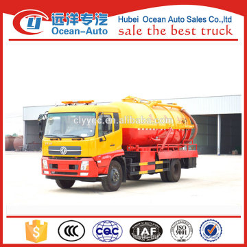 Dongfeng kingland 4500mm 12000 sewage suction trucks sale